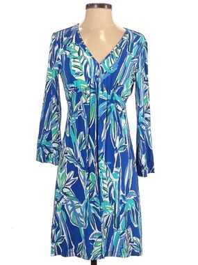 Lilly Pulitzer Blue & Teal cotton dress -- Size Small